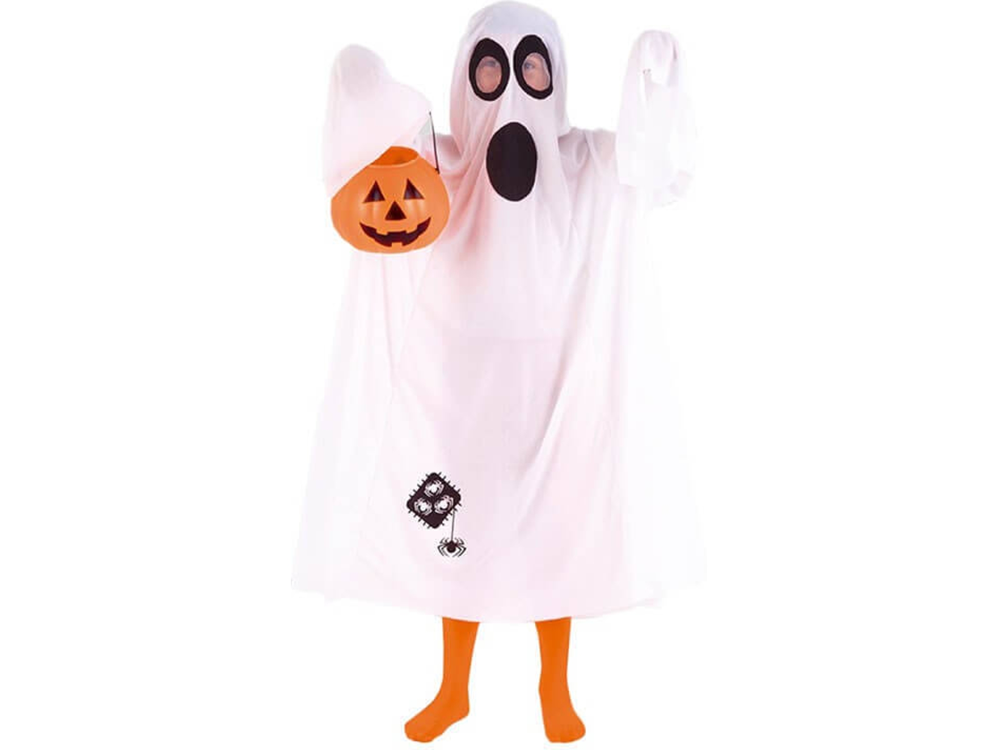 Disfraz Unisex DISFRAZZES Fantasma Blanco Con Araña (Talla: 8 a 10 años)