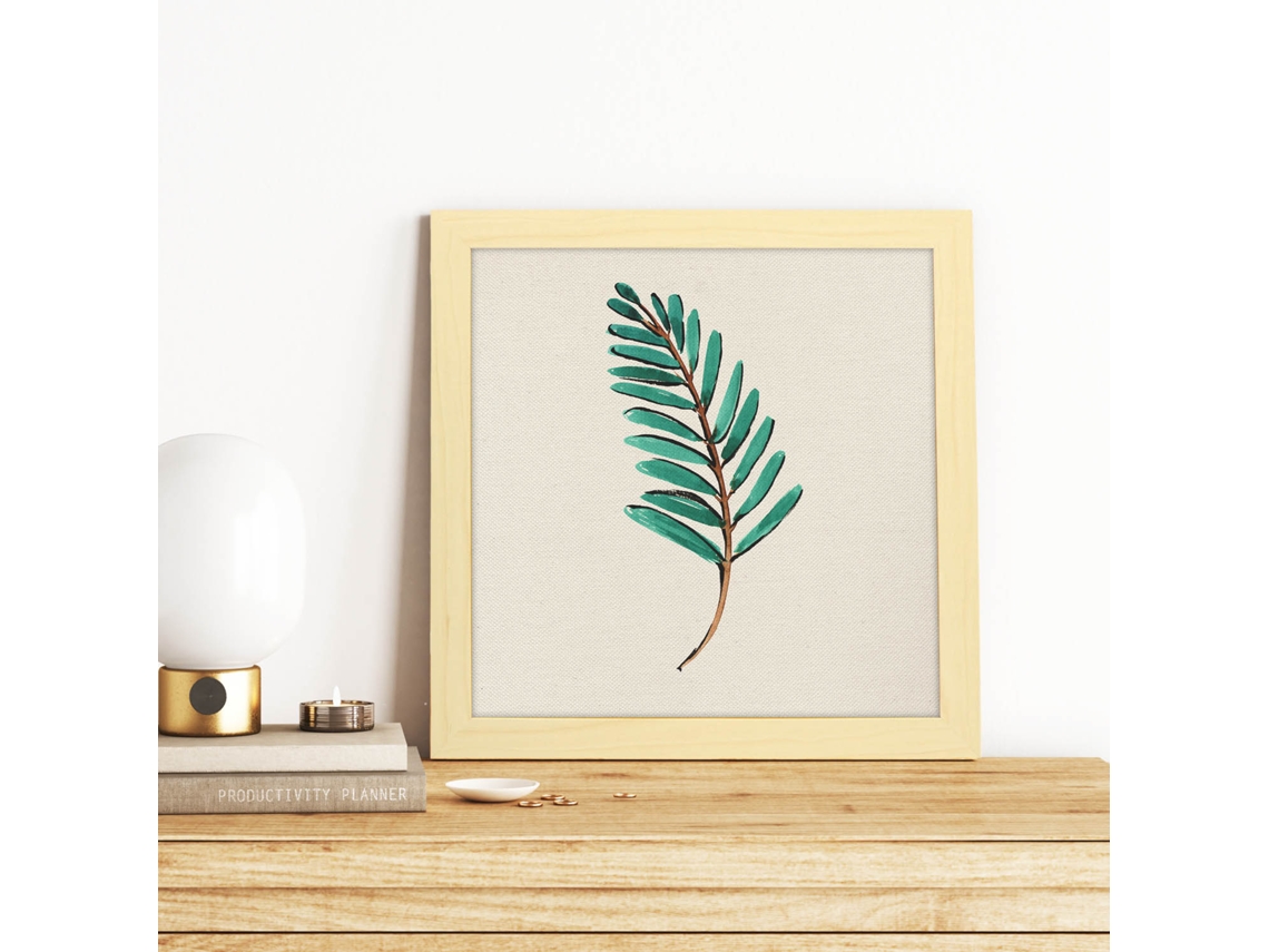 Póster NACNIC de Flores y Naturaleza. Cuadrada Ramita Campestre, Ilustrada con Dibujos A Color.