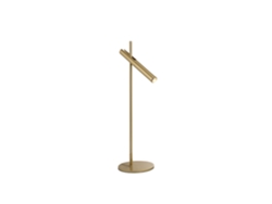 Lámpara de mesa Sniper Metal, color dorado, cabezal ajustable, 57 cm de altura, 6 W, regulable, 3000 K, 480 lúmenes, Perenz