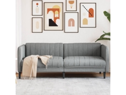 Sofá De 3 Plazas | Sofá De Salón | Sofá De Descanso Tela Gris Claro Wsd668703