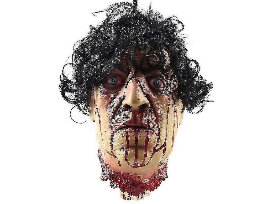 Cabeza De Látex Aterradora Para Decoración De Halloween, Fiestas De Casas Embrujadas
