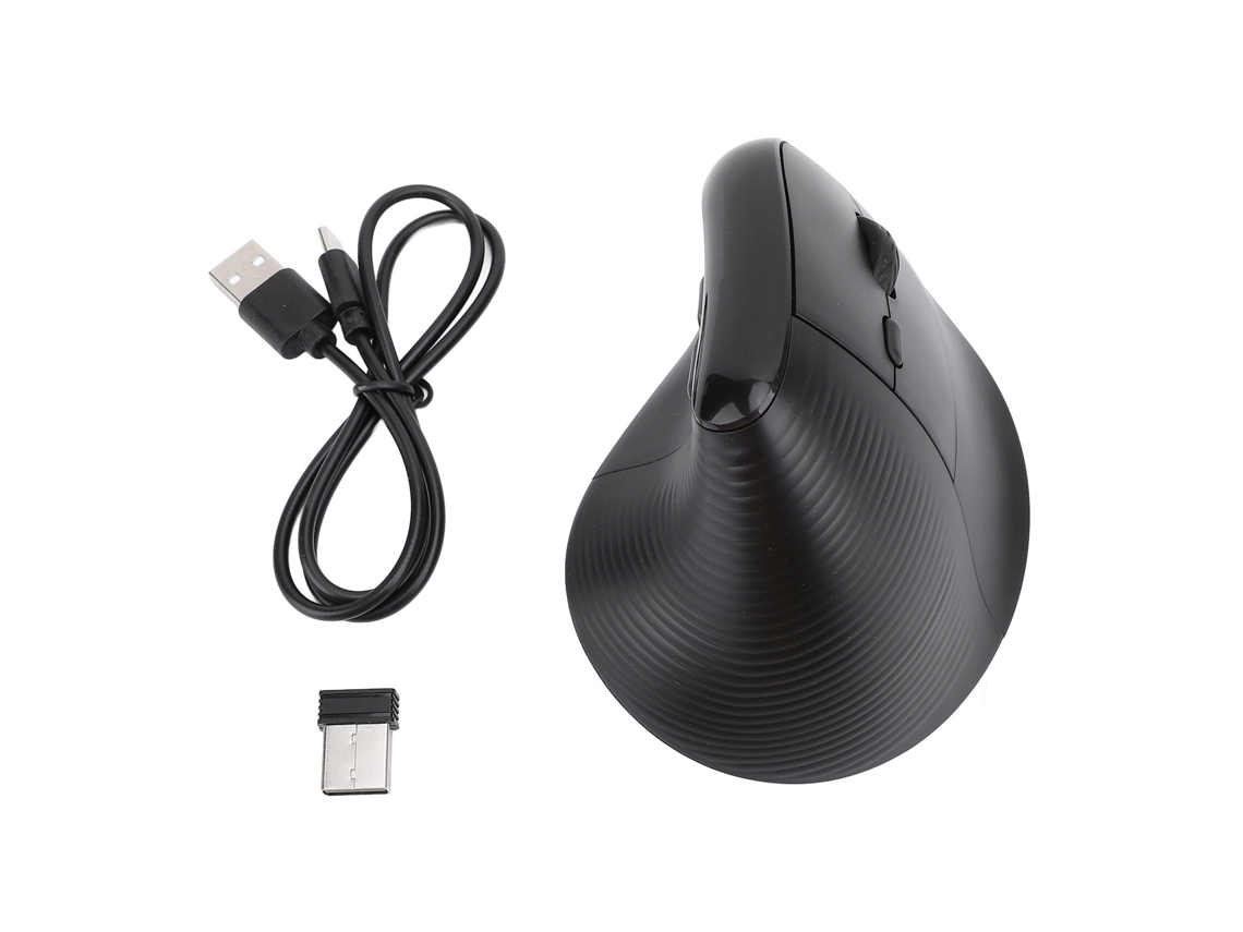 Ratón Vertical Inalámbrico Bluetooth, 4000 Dpi, Diseño Ergonómico, Reduce La Fatiga, Para Uso En Ordenador, Negro.