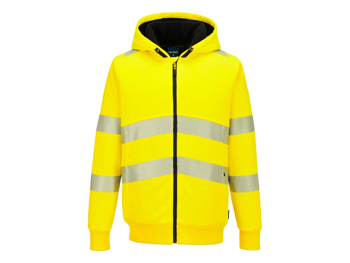 Sudadera Alta Visibilidad Invernal Con Cremallera | Trabajo Frío Amarillo / Xl