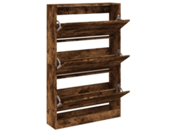 Maison Exclusive - Zapatero De Madera De Ingeniería Roble Ahumado 80x21x125,5 Cm