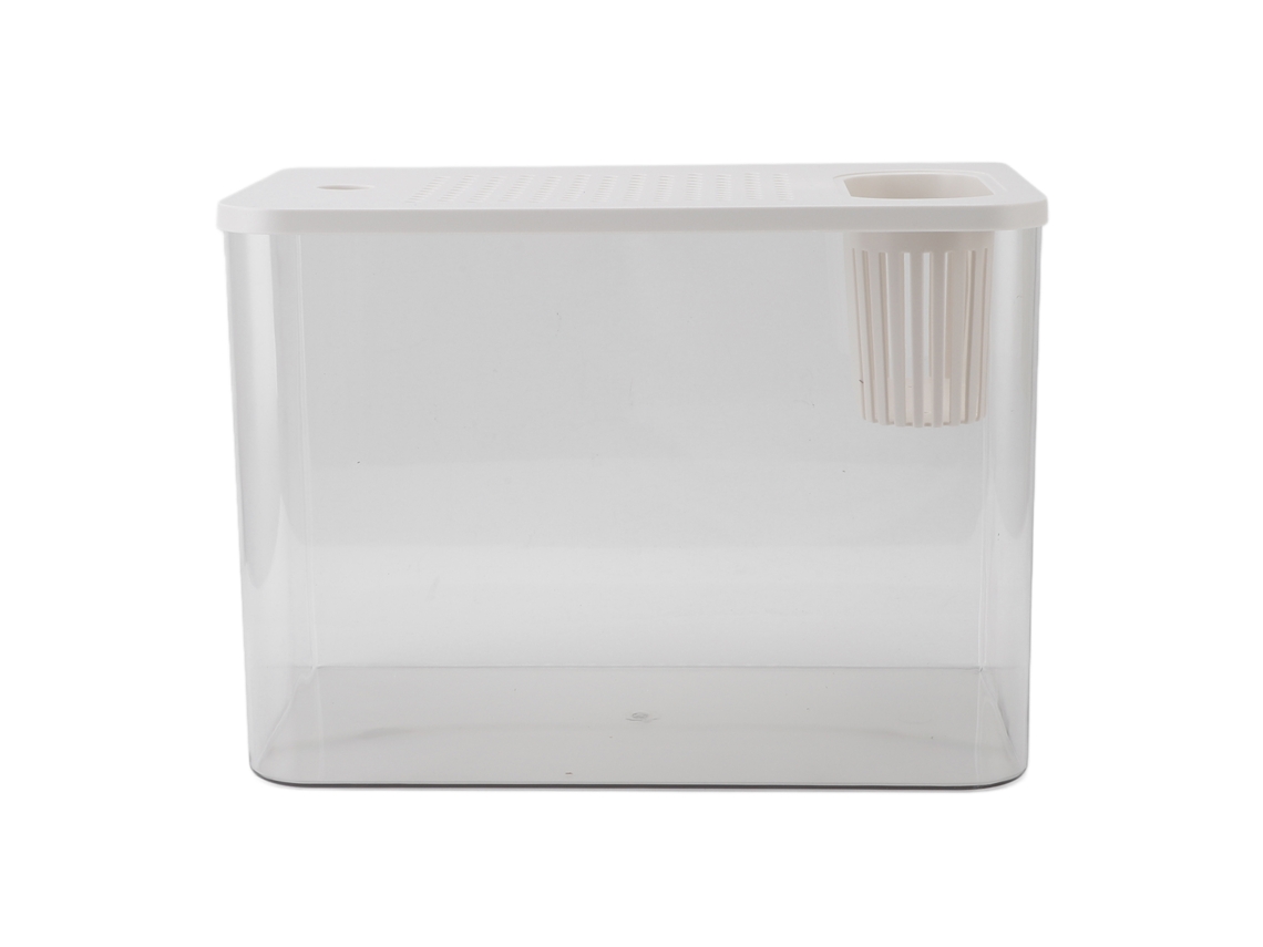 Acuario Pequeño De Plástico Transparente Para Peces Dorados, Camarones, Peces Betta, Tortugas, De Escritorio.