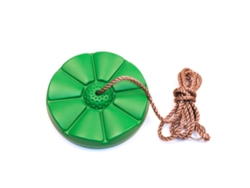Columpio De Disco De Plástico Resistente Con Cuerda De Pe Para Juegos Infantiles Al Aire Libre - Verde