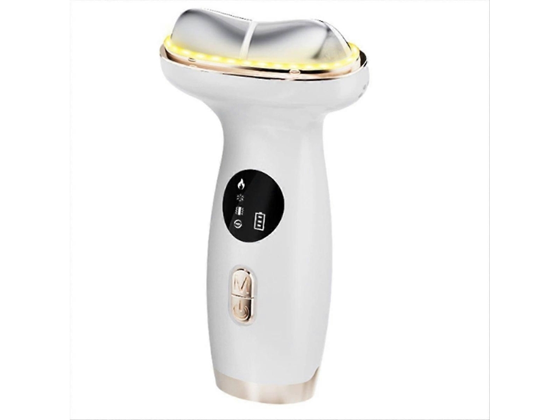 Masajeador de calor y frío con terapia de luz roja para lifting, reafirmación y reducción de la hinchazón del rostro, cuello y contorno de ojos. Cuidado de escultura LED de GOKOCO.