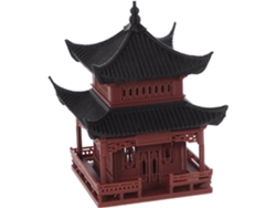 Figura En Miniatura De Pabellón De Estilo Chino Elegante Para Jardín, Fabricada En Plástico Con Delicados Detalles De