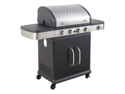 Barbacoa Fidgi COOK'IN GARDEN (Con termómetro - 4 quemadores - 14,5 kW - Acero - Gris - 133 x 57 x 112 cm)