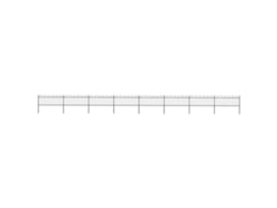 Valla VIDAXL Negro Acero (13,6x0,8m)