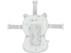 Cojín De Baño Flotante Ajustable, Plegable Y Seguro Para Recién Nacidos (estrellas Azul Claro)