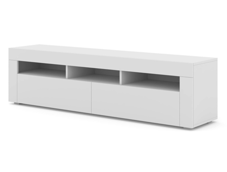 Mueble de TV AKL FURNITURE PRIVATE Moreno (Blanco - Madera de ingeniería - 160x35x43 cm)
