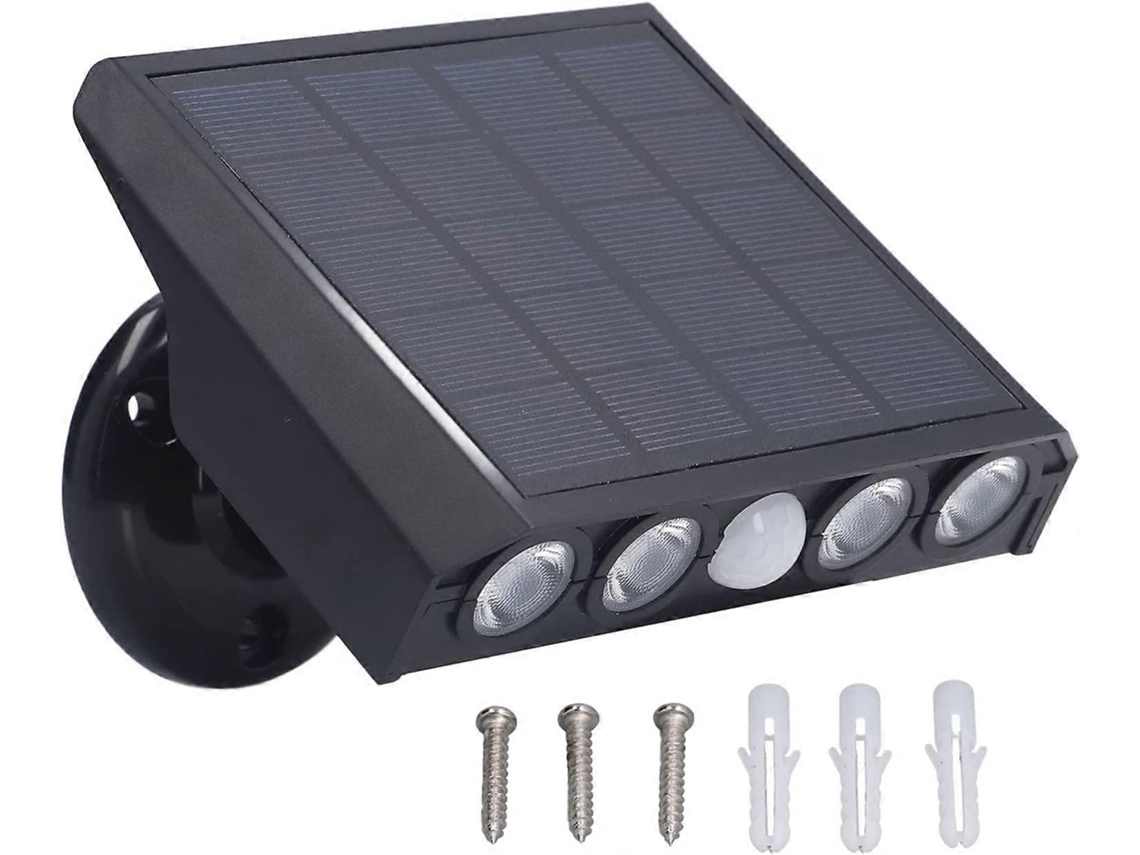 Rebe-lámparas Solares Exteriores, Luz De Pared Solar Ip65 Impermeable 360 Ajustable Con 3 Modos Y 120 Ángulo Amplio