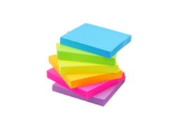 Bloc de notas adhesivas, 6 colores vibrantes, 6 blocs por paquete, 7,6 cm x 7,6 cm, 100 notas por bloc. MDUG