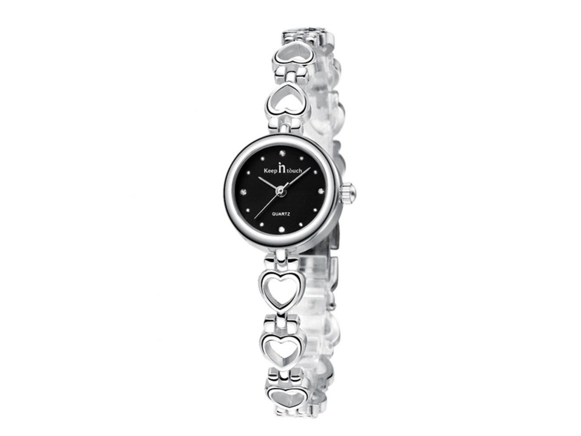 Relógio Feminino Cmk De Liga Com Pulseira De Aço Inoxidável Design Simples Dourado Rosa