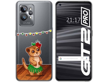 Carcasa para Realme GT 2 Pro 5G TUMUNDOSMARTPHONE Dibujos Transparente Suricata Multicolor