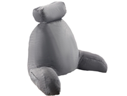 Almohada De Lectura Succebuy Con Reposacabezas Extraíble Y Tela Lavable, Gris