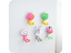 2026-portacepillos De Ventosa Para Pared Linjou Conjunto De 5 Animales Pequeños Para Niños Baño