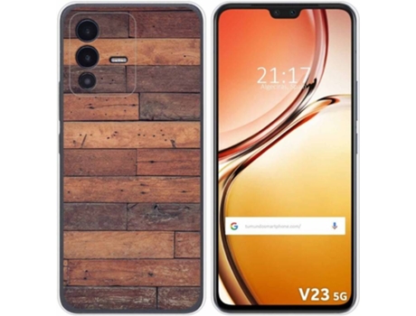 Carcasa para Vivo V23 5G TUMUNDOSMARTPHONE Dibujos Madera 03 Multicolor