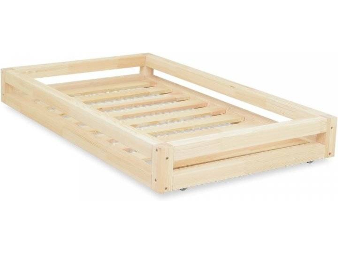 Cajón para Cama BENLEMI 2 en 1 (Marrón - Madera - 90x160x22 cm)