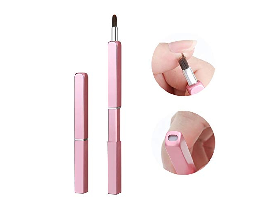 Pinceles retráctiles profesionales para labios, herramienta para aplicar lápiz labial y brillo labial para mujeres y niñas.