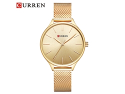 Reloj De Cuarzo Ultrafino E Impermeable Para Mujer Con Correa De Malla (dorado)