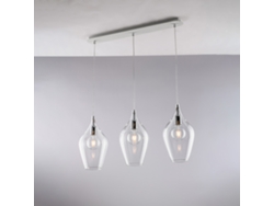 Ares - Riel De Hierro Con Cristal Pyrex Transparente 3 Luces L.75 X 10 - Bl273-bin3-tr