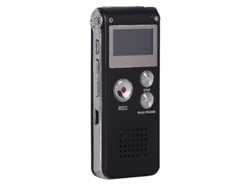 Grabadora de voz digital de 8 GB con reproductor de música MP3 USB para grabar entrevistas, conversaciones y discursos Yizhood (negro)