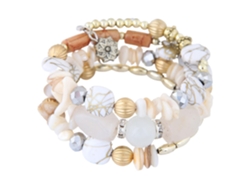 Pulsera vintage para mujer con cuentas de turquesa y cristales sintéticos. Ideal para estudiantes. Nostalgia88