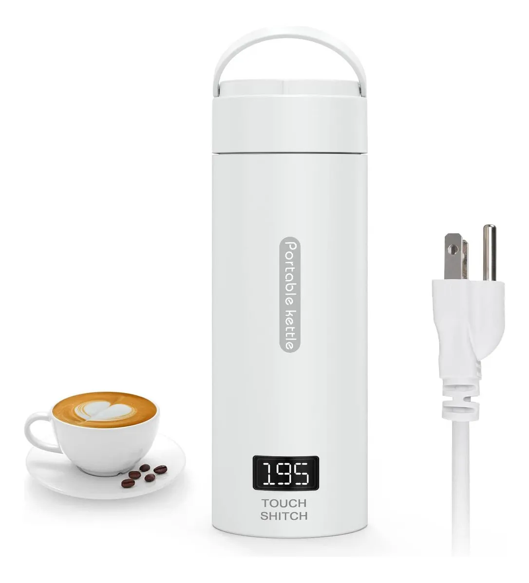 Hervidor eléctrico pequeño Amfun, hervidor portátil de 380 ml