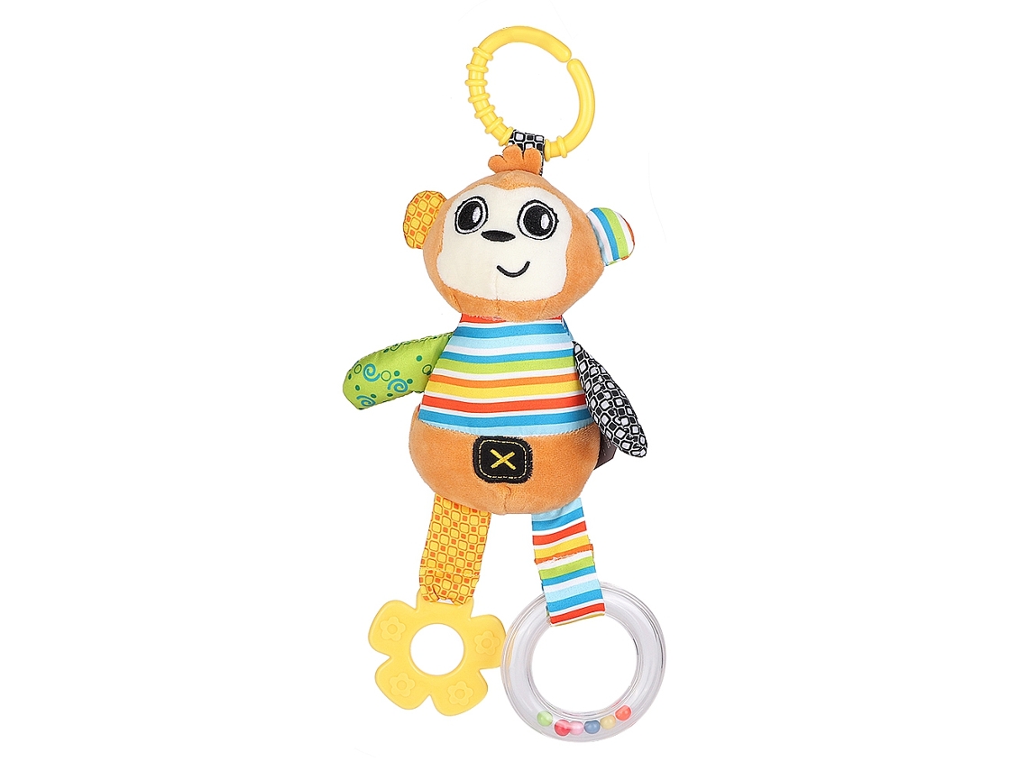 Brinquedo Pendurado Para Berço Macaco Com Som Educativo Suave Para Bebê Carrinho