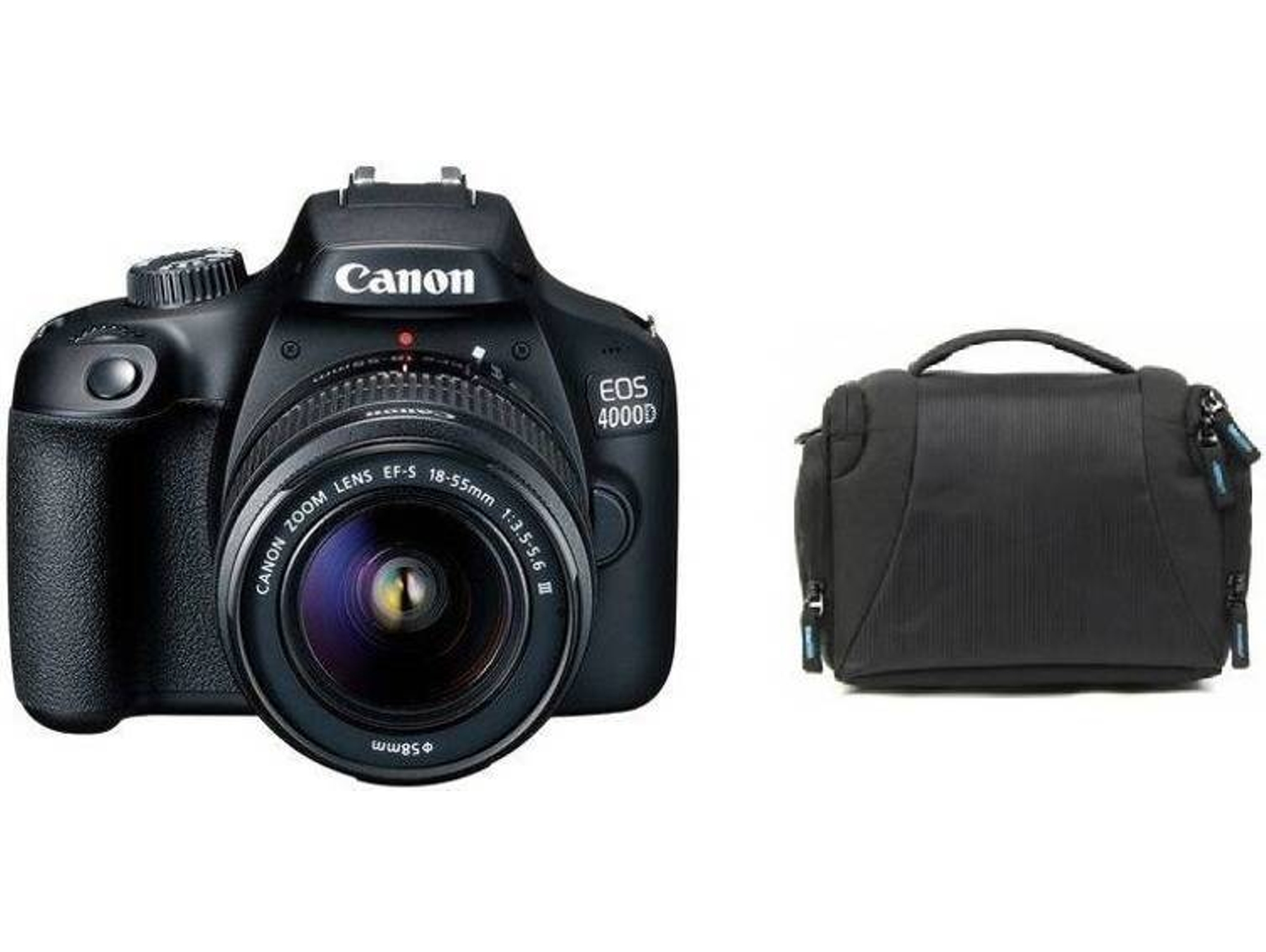 Kit Cámara Réflex CANON EOS 4000D EF-S 18-55MM F3.5-5.6 III + Bolsa