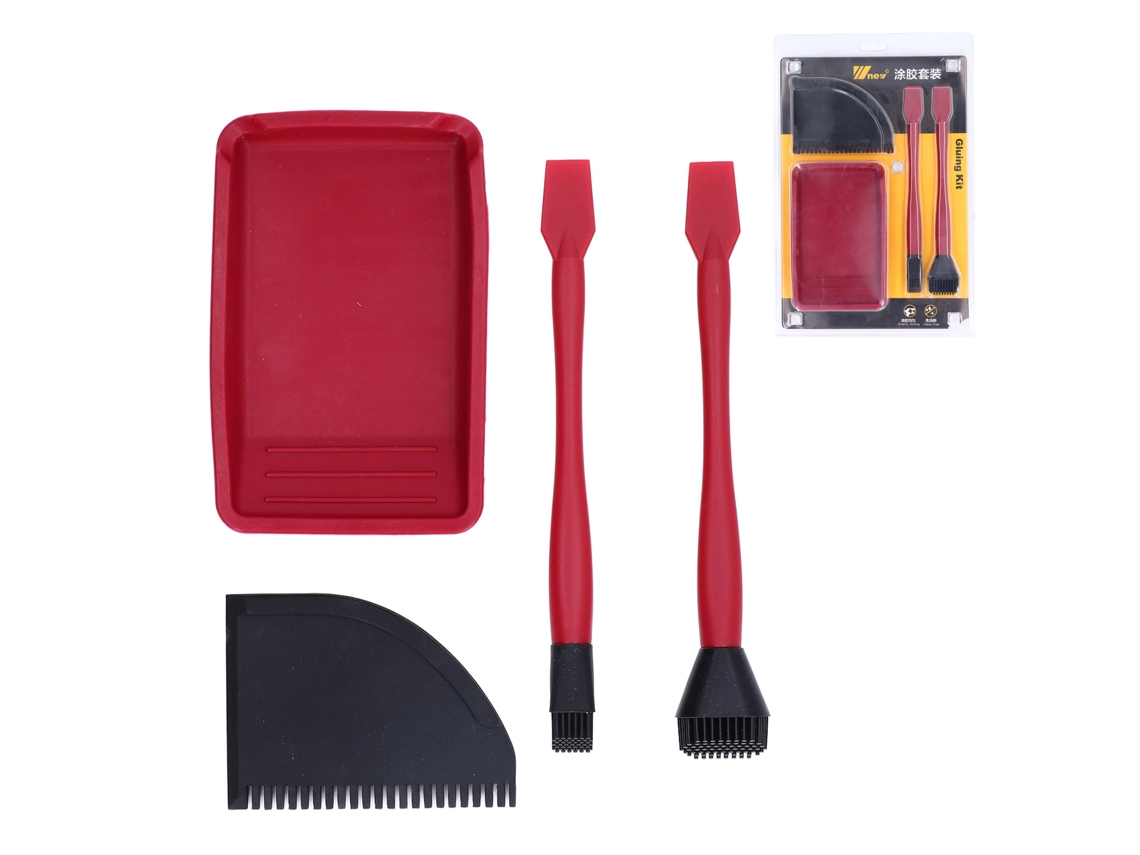 Kit Completo De Cola De Silicona Com Pincéis, Bandeja E Espalhador Para Madeira E Escola