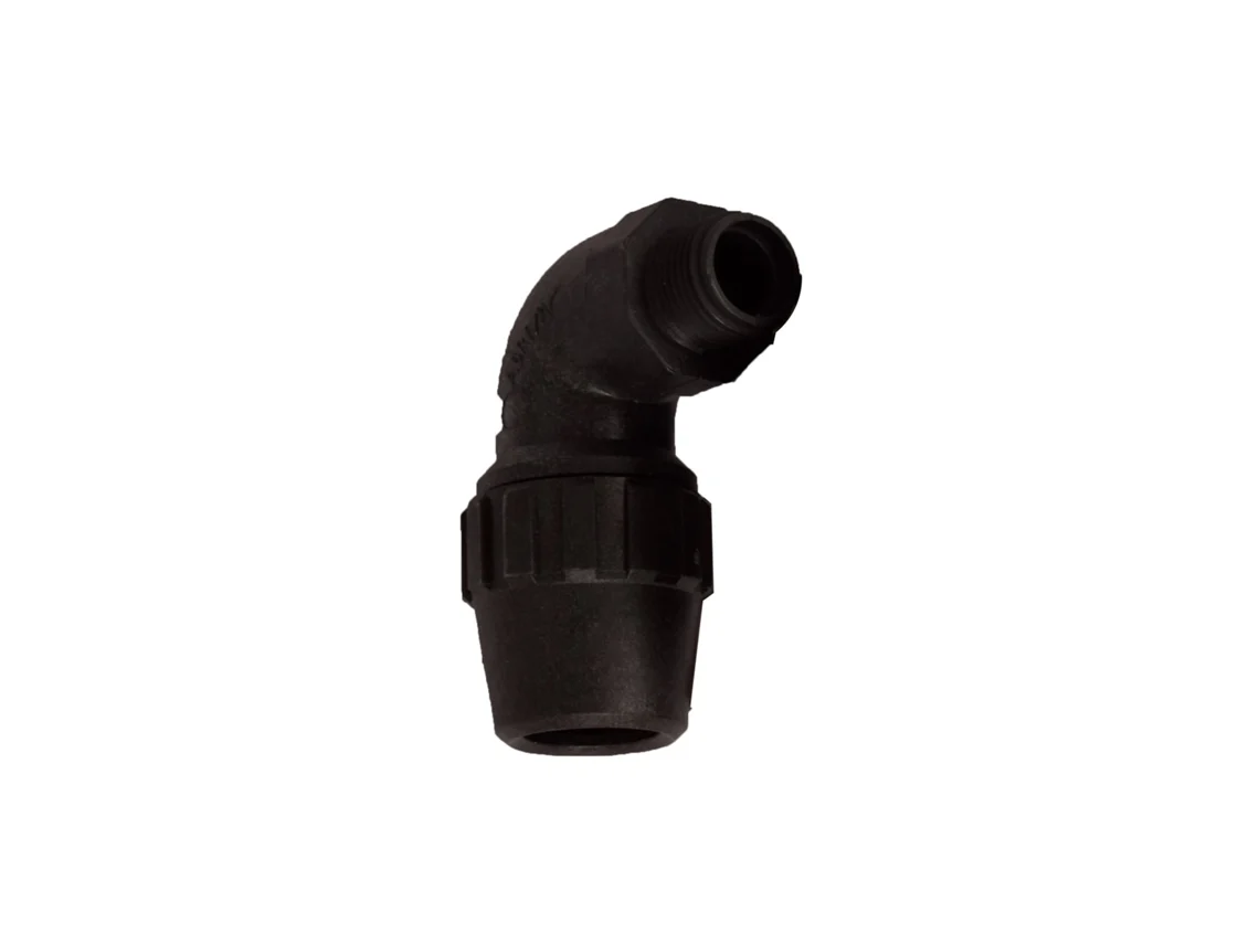 Codo Rosca Macho De Polietileno Para Tubería De Riego Por Goteo - Varias Medidas Pack 5 Uds 50mm X 1 1/2"
