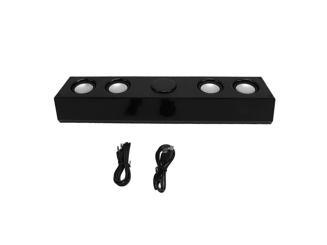 Altavoz para ordenador Yunzii con sonido HiFi, Bluetooth 5.3 y altavoces RGB con cable de 3,5 mm para PC con despertador.