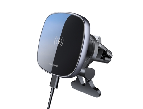 Cargador de coche inalámbrico magnético, soporte de ventilación compatible con teléfonos sin funda iPhone serie 13/12 y fundas magnéticas (negro) B...
