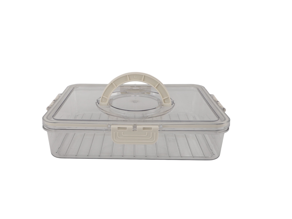 Contenedor De Almacenamiento De Pet Sellado Para Frutas Y Verduras Con Desagüe Para Refrigerador