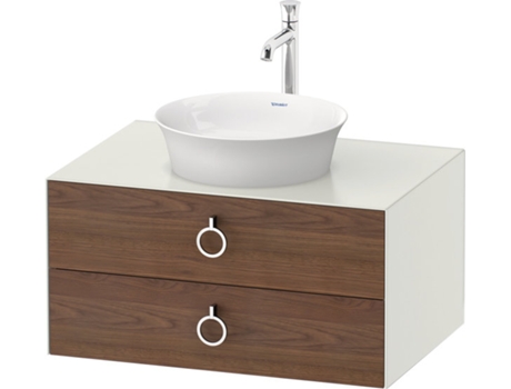 DURAVIT Tulip blanco, mueble de baño colgado en la pared, ancho 800 x fondo 550mm, con 2 cajones, con tirador, WT49900