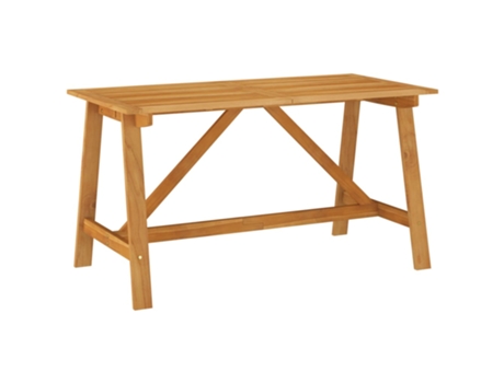 MAISON EXCLUSIVE Mesa de comedor de jardín madera maciza de acacia 140x73x73,5cm