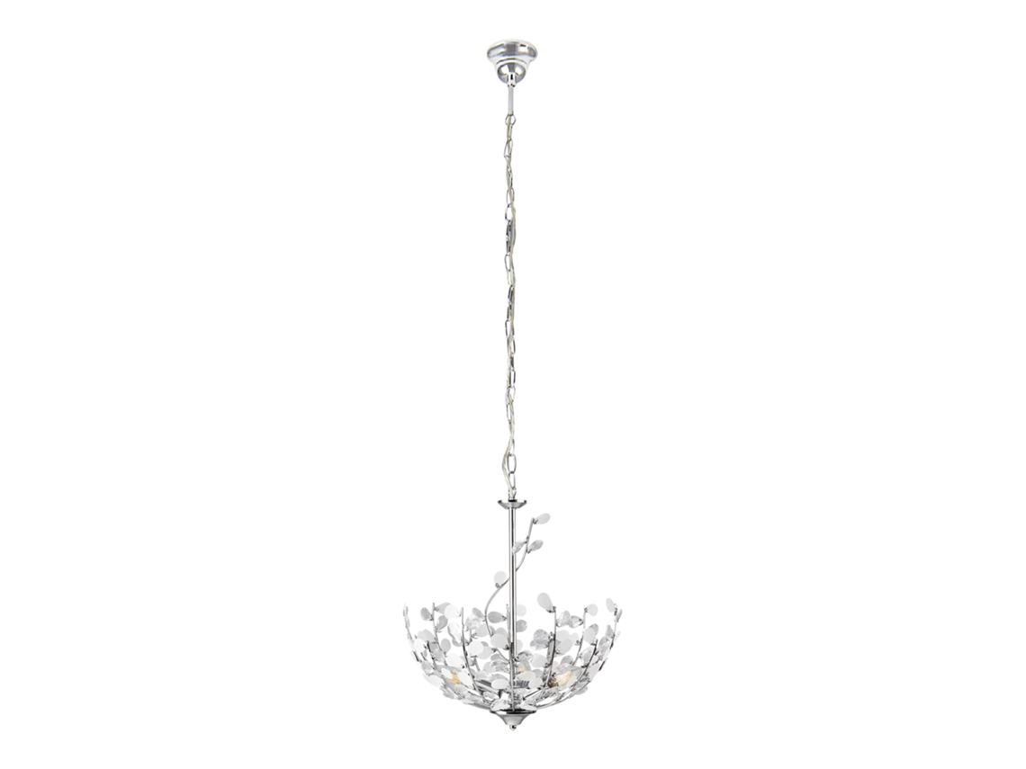 Lámpara colgante Ampthill 3xE14 altura regulable 124xØ37 cm - Cromado LUX.PRO