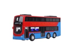 Ats-modelo De Coche De Doble Piso 1:90 Con Luz Y Sonido, Juguete De Vehículo Para Niños (rojo)