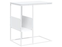 Mesa auxiliar de madera blanca MAISON EXCLUSIVE 55x36x59,5 cm