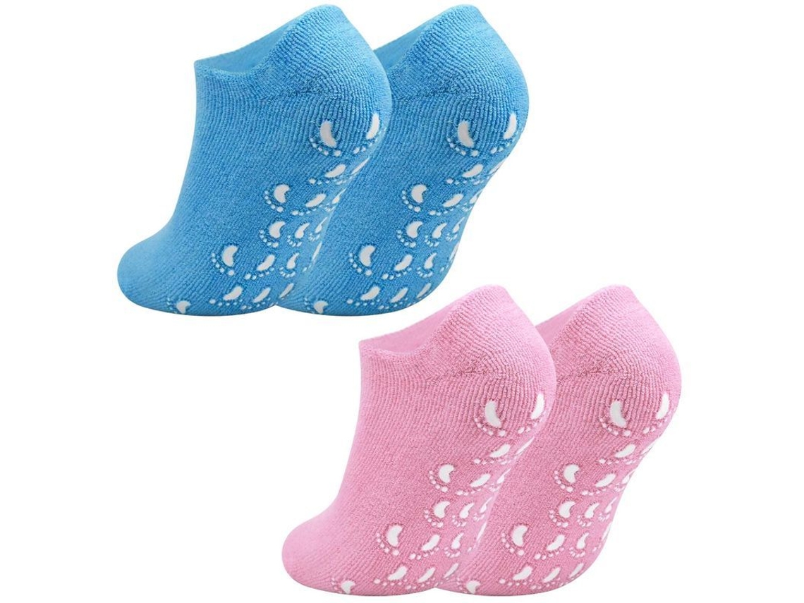 2 Pares De Calcetines De Gel Hidratantes Nova 2025 Para Mujer Con Aceites Esenciales Y Diseño Antideslizante.