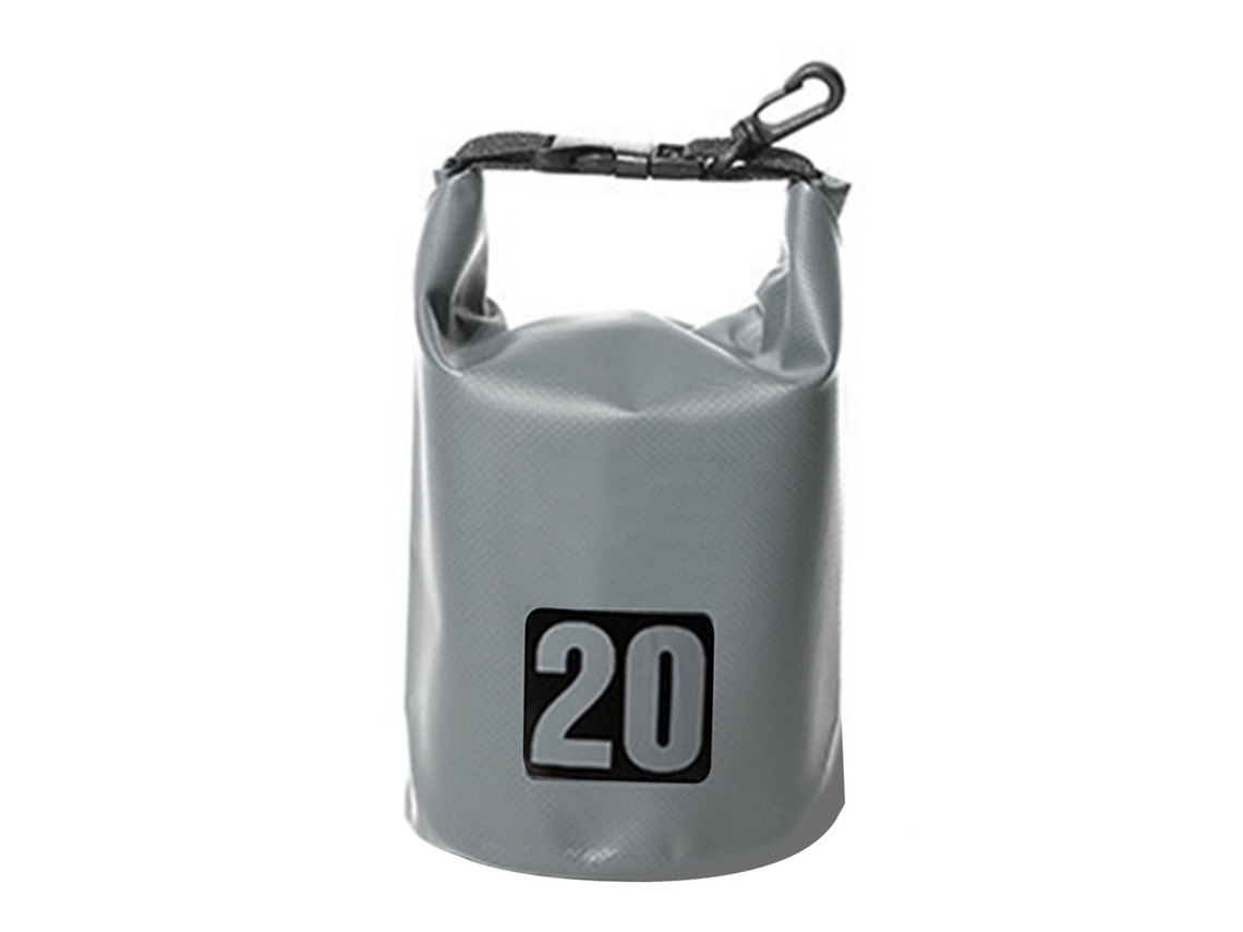 Bolsa Impermeable Tipo Cubo De 20 Litros Para Rafting, Camping, Navegación Y Kayak - Gris