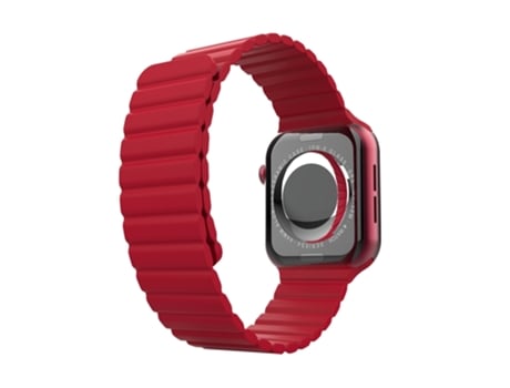 Correa de reloj de silicona integrada para Apple Watch Series 9, 8 y 7 41 mm / SE 3 y SE 2 y 6 y SE y 5 y 4 40 mm / 3 y 2 y 1 38 mm (Rojo)