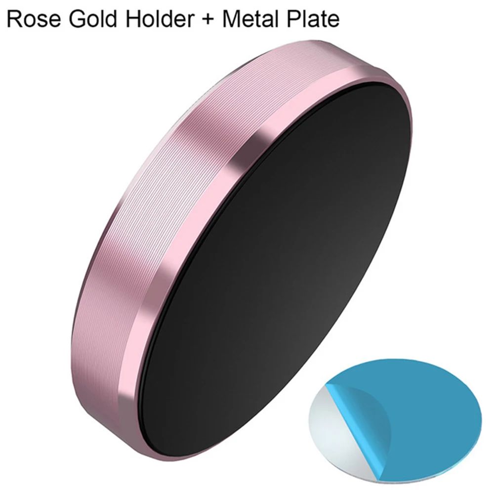 Soporte magnético para teléfono de coche con navegación, universal, oro rosa, 1 unidad