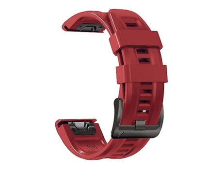 Correa para Garmin Fenix 6 Pro GPS 22 mm Correa de reloj deportiva de silicona de color puro Rojo VENISYMLIS