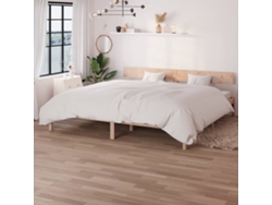 Estructura De Cama Sin Colchón Madera Maciza 200x200 Cm