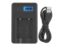 Cargador De Batería Para Cámara Np-45/li-40b Con Pantalla Lcd, Carga Usb, Portátil, Negro