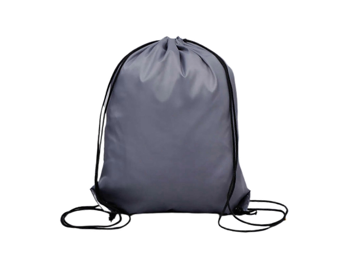 Mochila con cordón ajustable, impermeable, unisex, para gimnasio, natación, hombro, escuela, mochila deportiva grande con cordón ajustable, gris.